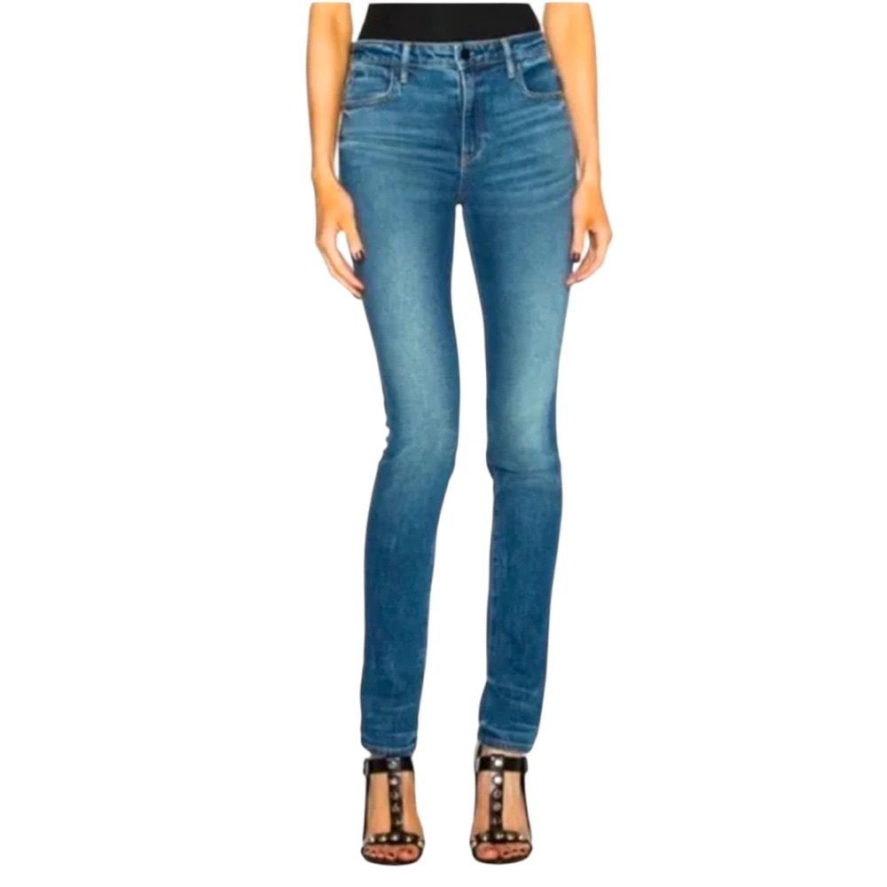 𝐀𝐋𝐄𝐗𝐀𝐍𝐃𝐄𝐑 𝐖𝐀𝐍𝐆 Light indigo denim skinny jeans l